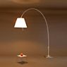 Luceplan Lady Costanza Arc Lamp shade red/frame black - with dimmer