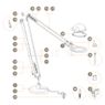 Luceplan Spare parts Berenice black Part no. 29: transformer, base pin and cable