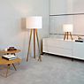 Maigrau Luca Stand Floor Lamp oak smoked/shade white - 140 cm , Warehouse sale, as new, original packaging application picture