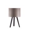 Maigrau Luca Stand Little Lampe de table chêne, fumé, huilé, abat-jour bronze gris