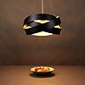Marchetti Pura, lámpara de suspensión LED negro/mirada pan de oro - ø60 cm