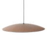 Marset Ginger Arc Lamp LED wenge/white - ø60 cm - This 4mm thin shade is made of thin wood and paper.