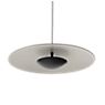 Marset Ginger Arc Lamp LED wenge/white - ø60 cm - The LED module is hidden inside the curved reflector.