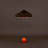 Marset Pleat Box Pendant Light LED terracotta/gold - ø44 cm