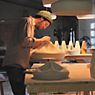 Marset Pleat Box Suspension terracotta/blanc - ø11,5 cm , fin de série - produit en situation