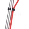 Martinelli Luce Eva Floor Lamp aluminium/white, ø50 cm - The red supply line is the eye-catcher of the Eva light and provides it with a stylish flair.