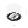 Measurements of the Mawa 111er round Ceiling Light HV white matt in detail: height, width, depth and diameter of the individual parts.