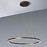 Mawa Berliner Ring Hanglamp LED Downlight ring brons/plafondkapje brons - ø80 cm/7,6 cm - downlight - fasedimmer - 55 W