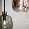 Mawa Gangkofner Bergamo, lámpara de suspensión cristal cable negro/latón