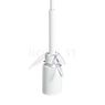 Mawa Gangkofner Bergamo, lámpara de suspensión opalino cable blanco/latón