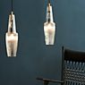 Mawa Gangkofner Pisa Hanglamp kristal transparant, kabel zwart/messing , Magazijnuitverkoop, nieuwe, originele verpakking
