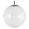 Mawa Glaskugelleuchte LED clear/black matt - 40 cm - The sphere-shaped diffuser is made of hand-blown glass.
