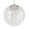 Mawa Glaskugelleuchte LED traslucido chiaro/ grigio metallico - 40 cm - La luce LED proviene dal lato superiore della sfera, che la distribuisce uniformemente in tutta la stanza.