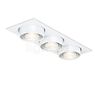 Mawa Wittenberg 4.0 Part Recessed Spotlight with cover plate 3 lamps LED white matt - incl. ballasts
