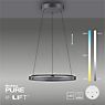 Neuhaus PURE® by Paul Neuhaus E-Loop Suspension LED gris - ø70 cm - e-LIFT®