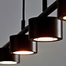 Nordlux Clyde, lámpara de suspensión LED 4 focos - lineal negro