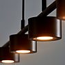 Nordlux Clyde, lámpara de suspensión LED 4 focos - lineal negro