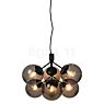 Nordlux Ivona Pendant Light 6 lamps smoked glass/black