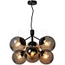 Nordlux Ivona Pendant Light 6 lamps smoked glass/black