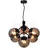 Nordlux Ivona Pendant Light 6 lamps smoked glass/black