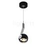 Occhio Io Sospeso Var Flat C Hanglamp LED kop zwart mat/afdekking chrom mat/body chrom mat/voet zwart mat - 2.700 K