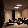 Occhio Mito Aura 40 Wide Wall-/Ceiling light LED head silver matt/body black matt - DALI application picture