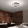 Occhio Mito Aura 60 Lusso Wide Plafond-/Wandlamp LED kop goud mat/body wit mat/afdekking ascot leder wit - DALI productafbeelding