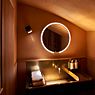 Occhio Mito Sfera 60 Illuminated Mirror LED head black matt/Mirror grey tinted - Occhio Air application picture