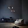 Occhio Mito Sospeso 40 Fix Flat Room Pendel inbouwlamp LED kop rose goud/plafondkapje wit mat - DALI productafbeelding