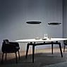 Occhio Mito Sospeso 40 Fix Flat Table Pendel inbouwlamp LED kop zilver mat/plafondkapje wit mat - DALI productafbeelding