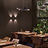Occhio Mito Sospeso 40 Variabel Up Lusso Table Pendant Light LED head black phantom/ceiling rose ascot leather black - Occhio Air application picture