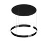 Occhio Mito Sospeso 60 Variabel Up Lusso Table Lampada a sospensione LED testa black phantom/rosone ascot pelle nero - Occhio Air