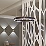 Occhio Mito Sospeso 60 Variabel Up Lusso Table Pendant Light LED head black phantom/ceiling rose ascot leather grey - DALI application picture