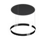 Occhio Mito Sospeso 60 Variabel Up Lusso Table, lámpara de suspensión LED cabeza black phantom/florón ascot cuero gris - DALI