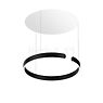 Occhio Mito Sospeso 60 Variabel Up Table Pendant Light LED head black matt/ceiling rose white matt - DALI