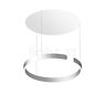 Occhio Mito Sospeso 60 Variabel Up Table Pendant Light LED head silver matt/ceiling rose white matt - DALI