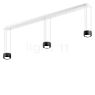 Occhio Sento Sospeso Tre Fix D Hanglamp LED 3-lichts kop zwart mat/plafondkapje wit mat - 3.000 K - Occhio Air