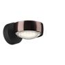 Occhio Sento Verticale Up D Applique LED rotatif tête phantom/embase noir mat - 3.000 K - Occhio Air
