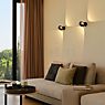 Occhio Sento Verticale Up D Wall Light LED rotatable head chrome glossy/wall bracket chrome glossy - 3,000 K - Occhio Air application picture