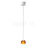 Oligo Balino Lampada a sospensione 1 fuoco LED - regolabile in altezza in modo invisibile rosone cromo - testa arancione