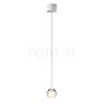 Oligo Balino Pendant Light 1 lamp LED - invisibly height adjustable ceiling rose chrome - head calendered