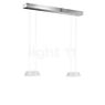 Oligo Glance Hanglamp LED 2-lichts - onzichtbaar in hoogte verstelbaar plafondkapje wit - afdekkap aluminium - hoofd wit