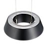 Oligo Glance Pendant Light LED 3 lamps - invisibly height adjustable Lamp Canopy white - cover chrome - head red