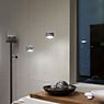 Oligo Grace Pendel LED 2-flammer - usynlig højdejusterbar loftsrosette sort - cover aluminium - hoved grå ansøgning billede
