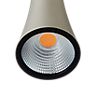 Oligo Rio Lampada a sospensione 3 fuochi LED - regolabile in altezza in modo invisibile rosone cromo - testa argento perlato