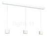 Oligo Tudor Hanglamp LED 3-lichts - onzichtbaar in hoogte verstelbaar plafondkapje wit/hoofd wit - 9,5 cm