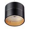 Oligo Tudor Pendant Light LED 2 lamps - invisibly height adjustable ceiling rose aluminium/head black/gold - 14 cm