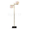 Oluce Alba Floor Lamp with 2 lamps braas/opal glass glossy