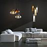 Panzeri Clio Pendant light ceiling rose black/glass crystal application picture