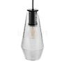 Panzeri Olivia Suspension cache-piton noir/verre ambré - Une ampoule LED à filament participera encore à son look empreint de nostalgie.